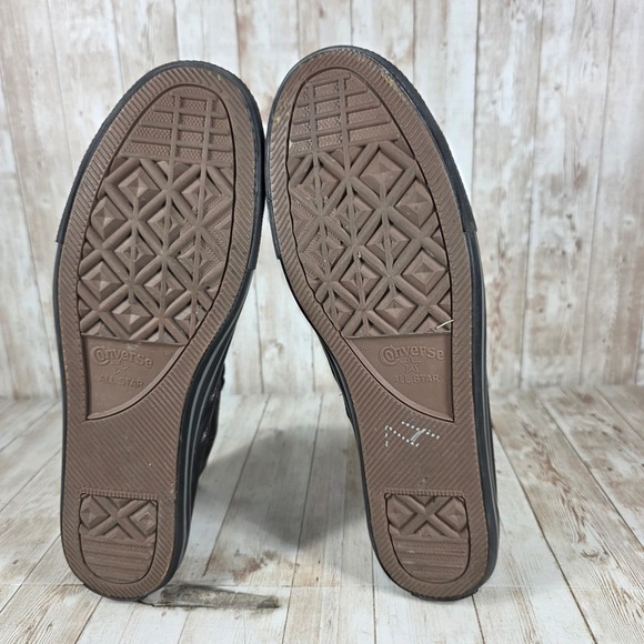 Converse Chuck Taylor All Star Leather High Top Sneakers Mens 12 Black - Picture 7 of 8